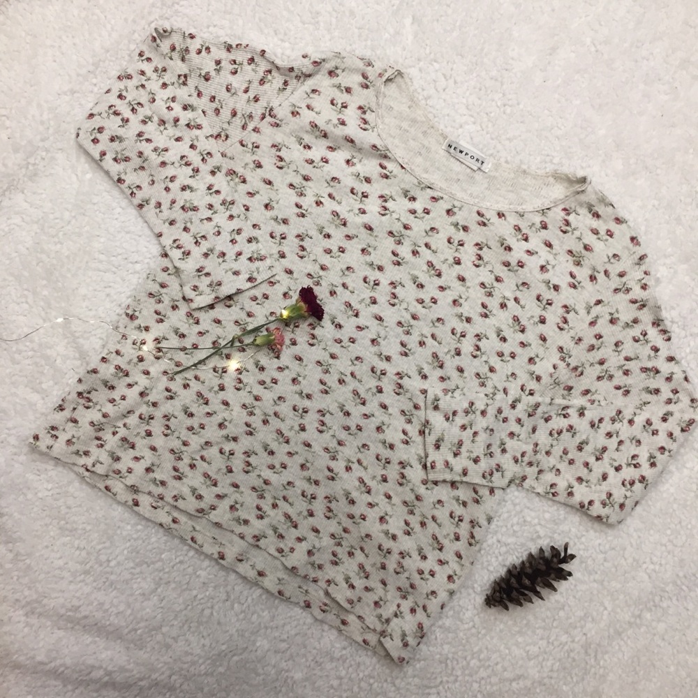 Calico Floral Long Sleeved Top